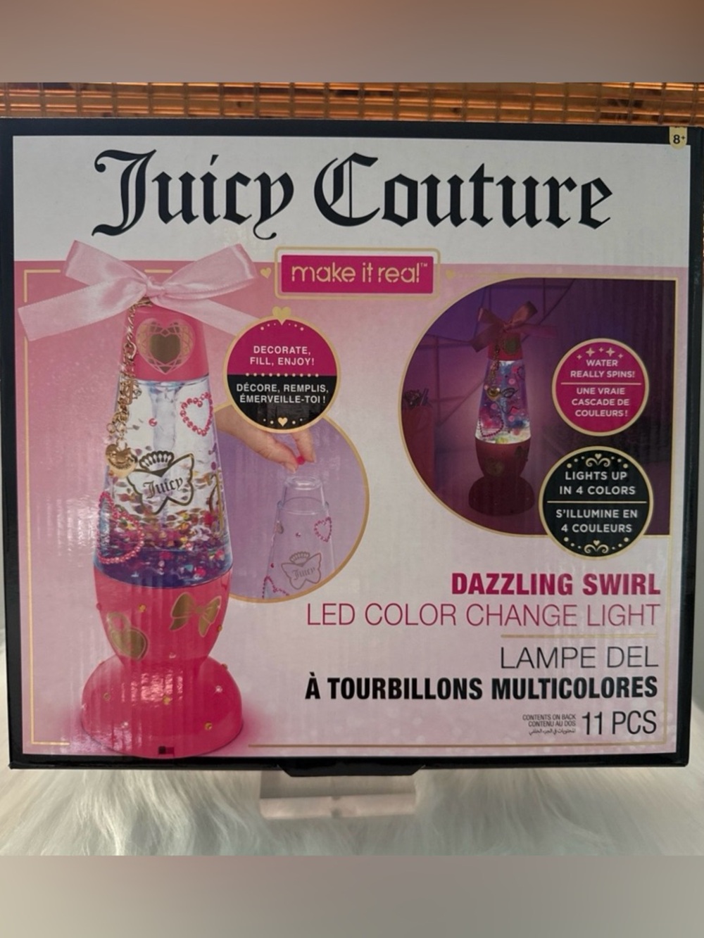 Juicy Couture Dazzling Swirl LED Color-Change Light - Pink